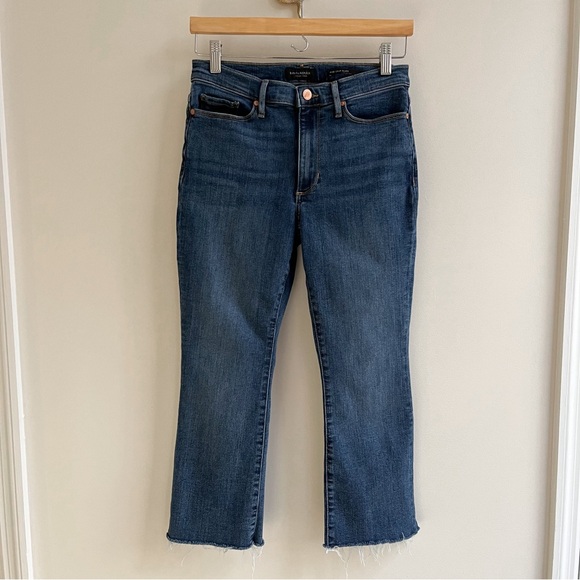 Banana Republic Denim - [banana republic] mid-rise crop flare raw hem denim jeans nic wash 27 short